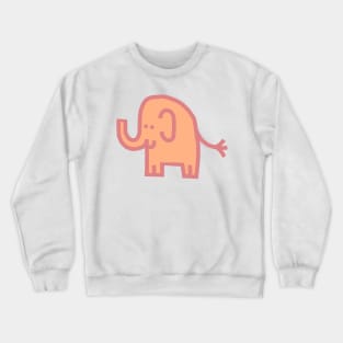 Cute Elephant Peach Fuzz Pantone Color of the Year 2024 Crewneck Sweatshirt